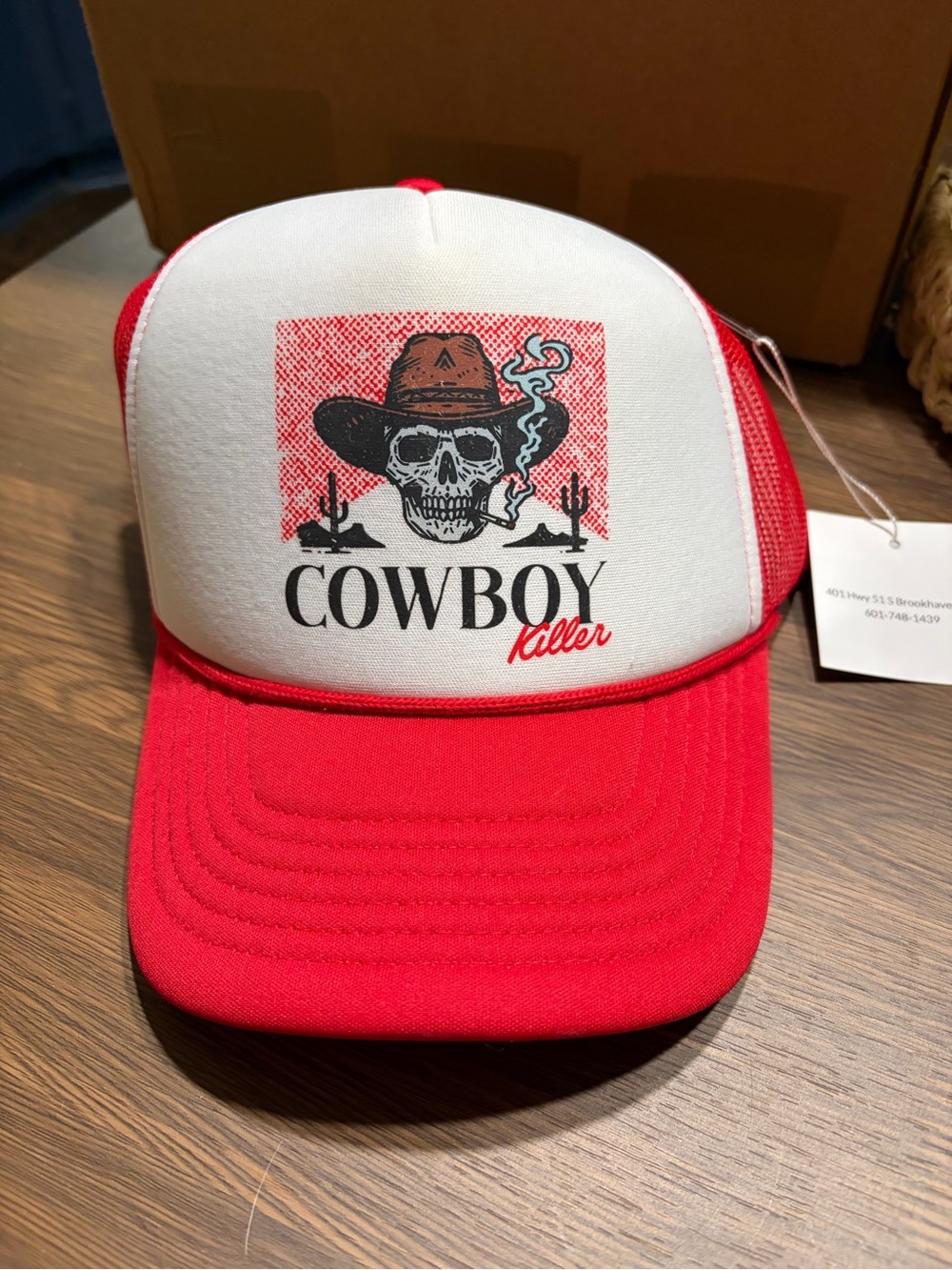Cowboy Killer Red and White Kids Trucker Hat
